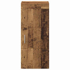 vidaXL Badezimmer-Wandschrank mit Tür TULUM Altholz 37 x 24,5 x 86 cm