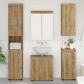 vidaXL Badezimmer-Wandschrank TULUM Artisan-Eiche 37 x 24,5 x 86 cm