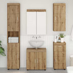 vidaXL Badezimmer-Wandschrank TULUM Artisan-Eiche 37 x 24,5 x 86 cm