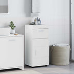 vidaXL Badezimmerschrank-Set mit Speicher TULUM Weiß 37 x 31,5 x 82 cm
