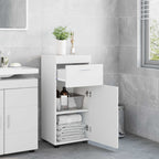vidaXL Badezimmerschrank-Set mit Speicher TULUM Weiß 37 x 31,5 x 82 cm