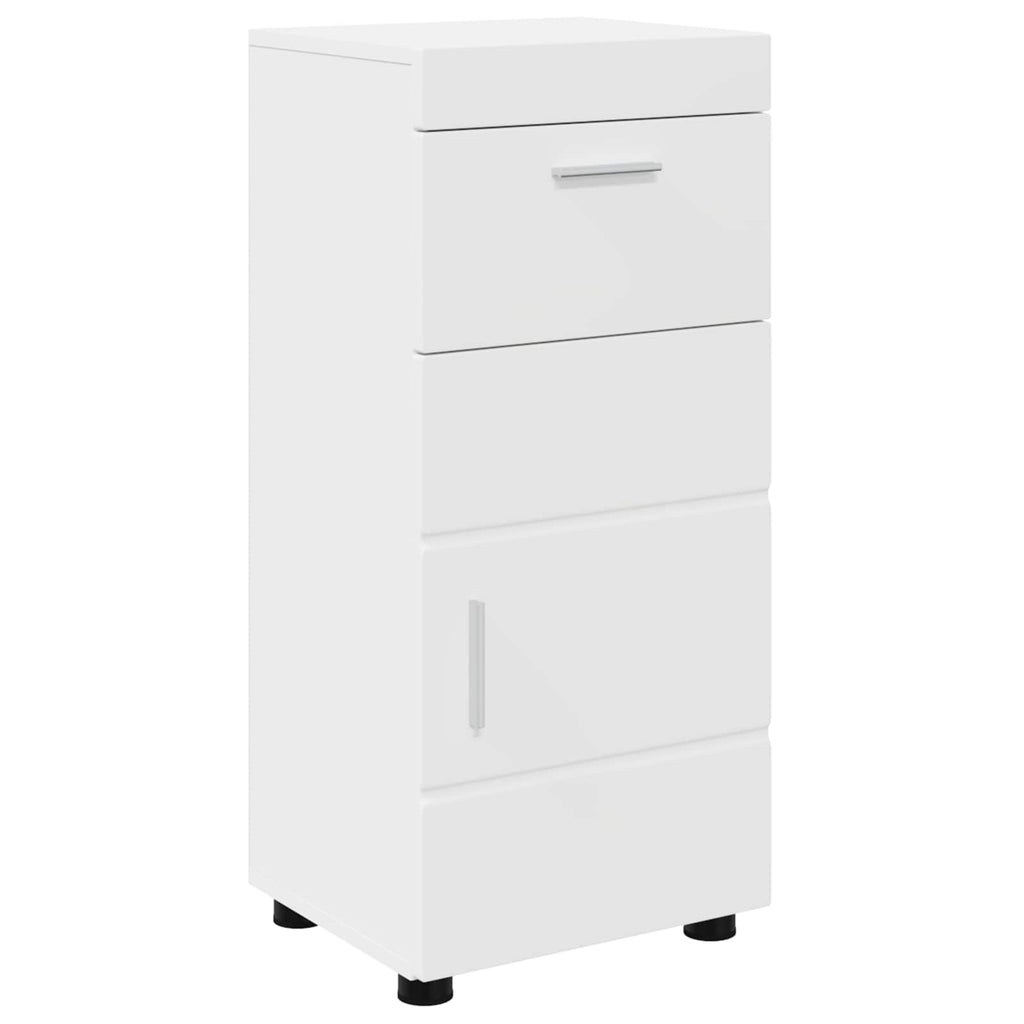 vidaXL Badezimmerschrank-Set mit Speicher TULUM Weiß 37 x 31,5 x 82 cm