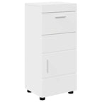 vidaXL Badezimmerschrank-Set mit Speicher TULUM Weiß 37 x 31,5 x 82 cm