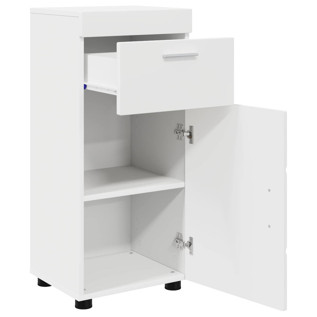 vidaXL Badezimmerschrank-Set mit Speicher TULUM Weiß 37 x 31,5 x 82 cm