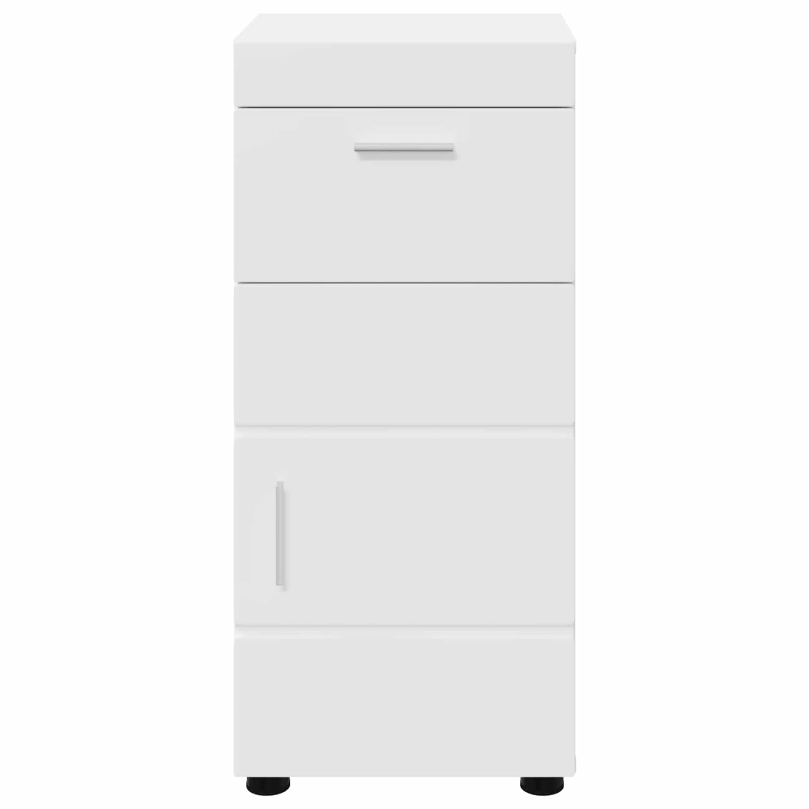 vidaXL Badezimmerschrank-Set mit Speicher TULUM Weiß 37 x 31,5 x 82 cm