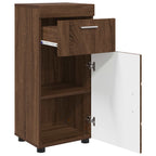 vidaXL Badezimmerschrank-Set TULUM Braun Eichen-Optik Holzwerkstoff