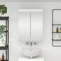 vidaXL Badezimmerspiegelschrank mit Regal TULUM Weiß 60 x 16,5 x 78 cm
