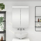 vidaXL Badezimmerspiegelschrank mit Regal TULUM Weiß 60 x 16,5 x 78 cm