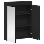 vidaXL Badezimmerspiegelschrank TULUM Schwarz 60 x 16,5 x 78 cm
