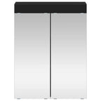 vidaXL Badezimmerspiegelschrank TULUM Schwarz 60 x 16,5 x 78 cm