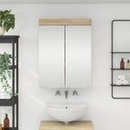 vidaXL Badezimmerspiegelschrank TULUM Sonoma-Eiche 60 x 16,5 x 78 cm
