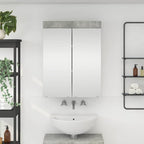 vidaXL Badezimmerspiegelschrank TULUM Beton Grau 60 x 16,5 x 78 cm