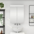 vidaXL Badezimmerspiegelschrank TULUM Hochglanz Weiß 60 x 16,5 x 78 cm