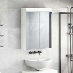 vidaXL Badezimmerspiegelschrank TULUM Hochglanz Weiß 60 x 16,5 x 78 cm