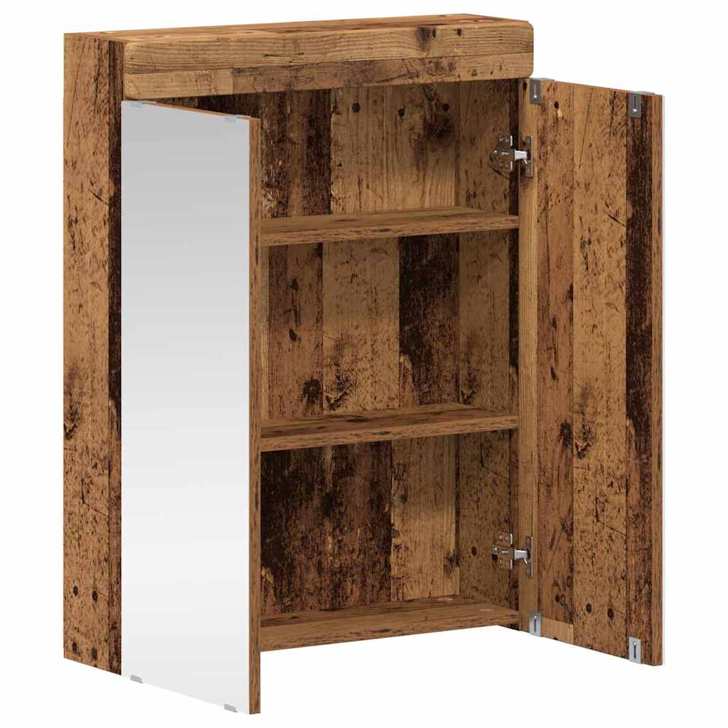 vidaXL Badezimmerspiegelschrank TULUM Altholz 60 x 16,5 x 78 cm