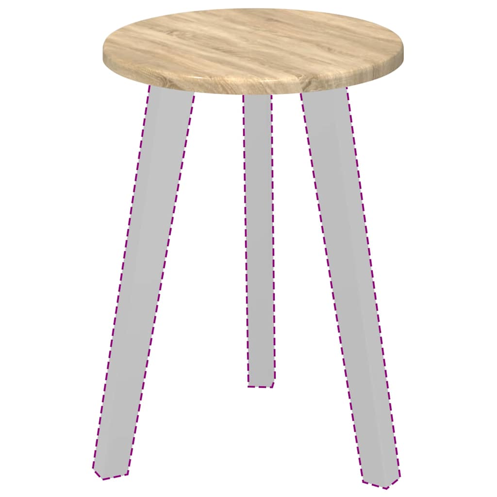 vidaXL Tischplatte Sonoma-Eiche Ø 30 x 1,5 cm Holzwerkstoff