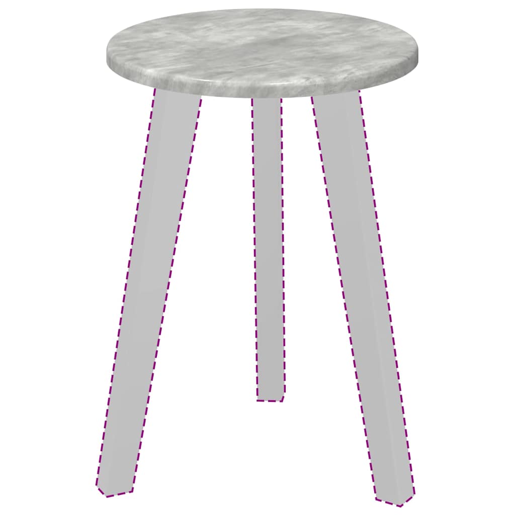 vidaXL Tischplatte Betongrau Ø 30 x 1,5 cm Holzwerkstoff