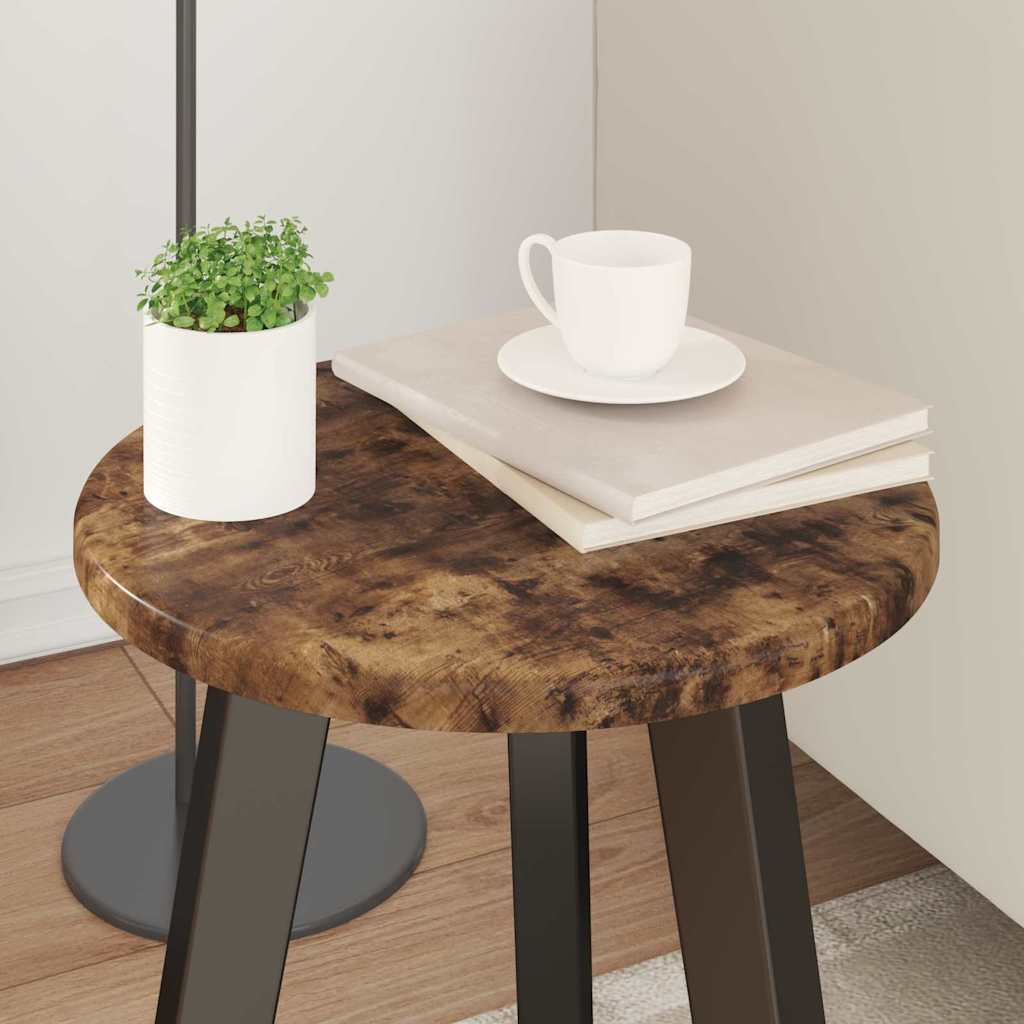 vidaXL Tischplatte Räuchereiche Ø 30 x 1,5 cm Holzwerkstoff