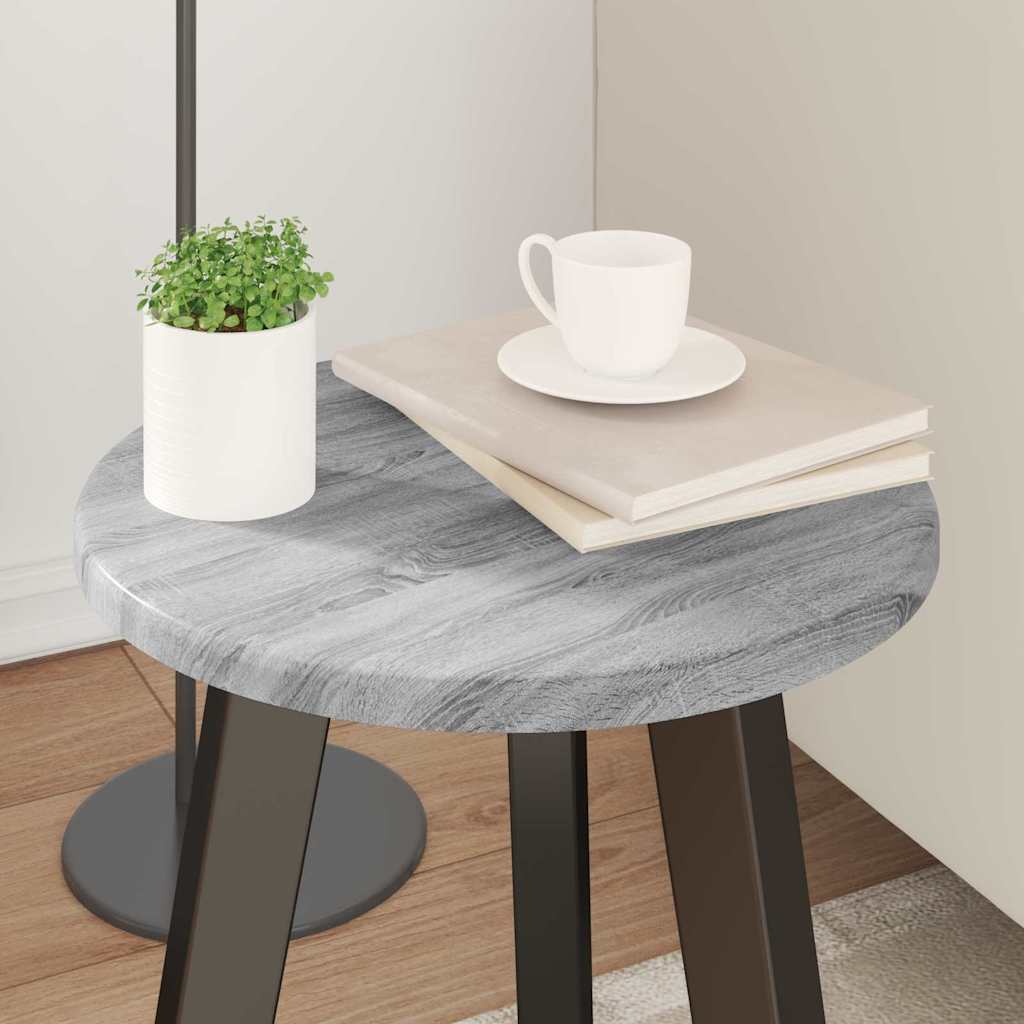 vidaXL Tischplatte Graues Sonoma Ø 30 x 1,5 cm Holzwerkstoff
