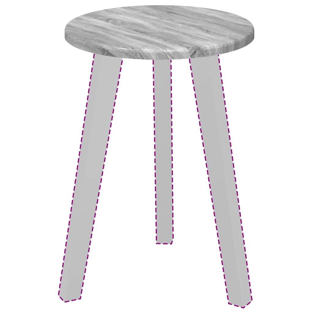 vidaXL Tischplatte Graues Sonoma Ø 30 x 1,5 cm Holzwerkstoff