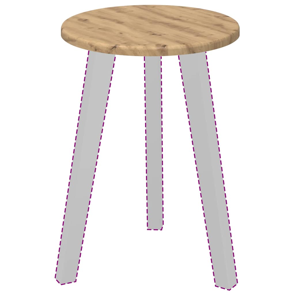 vidaXL Tischplatte Artisan-Eiche Ø 30 x 1,5 cm Holzwerkstoff