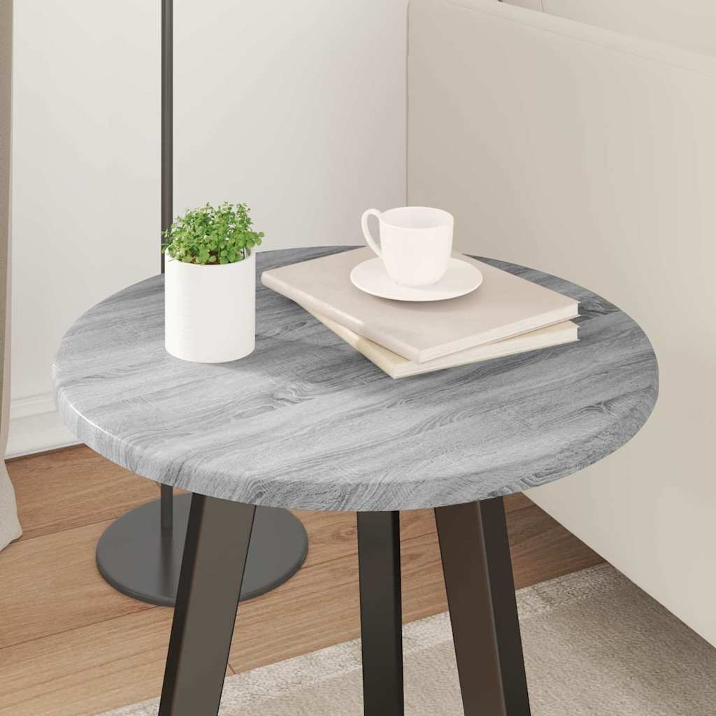 vidaXL Tischplatte Grau Sonoma Ø 40 x 1,5 cm Holzwerkstoff