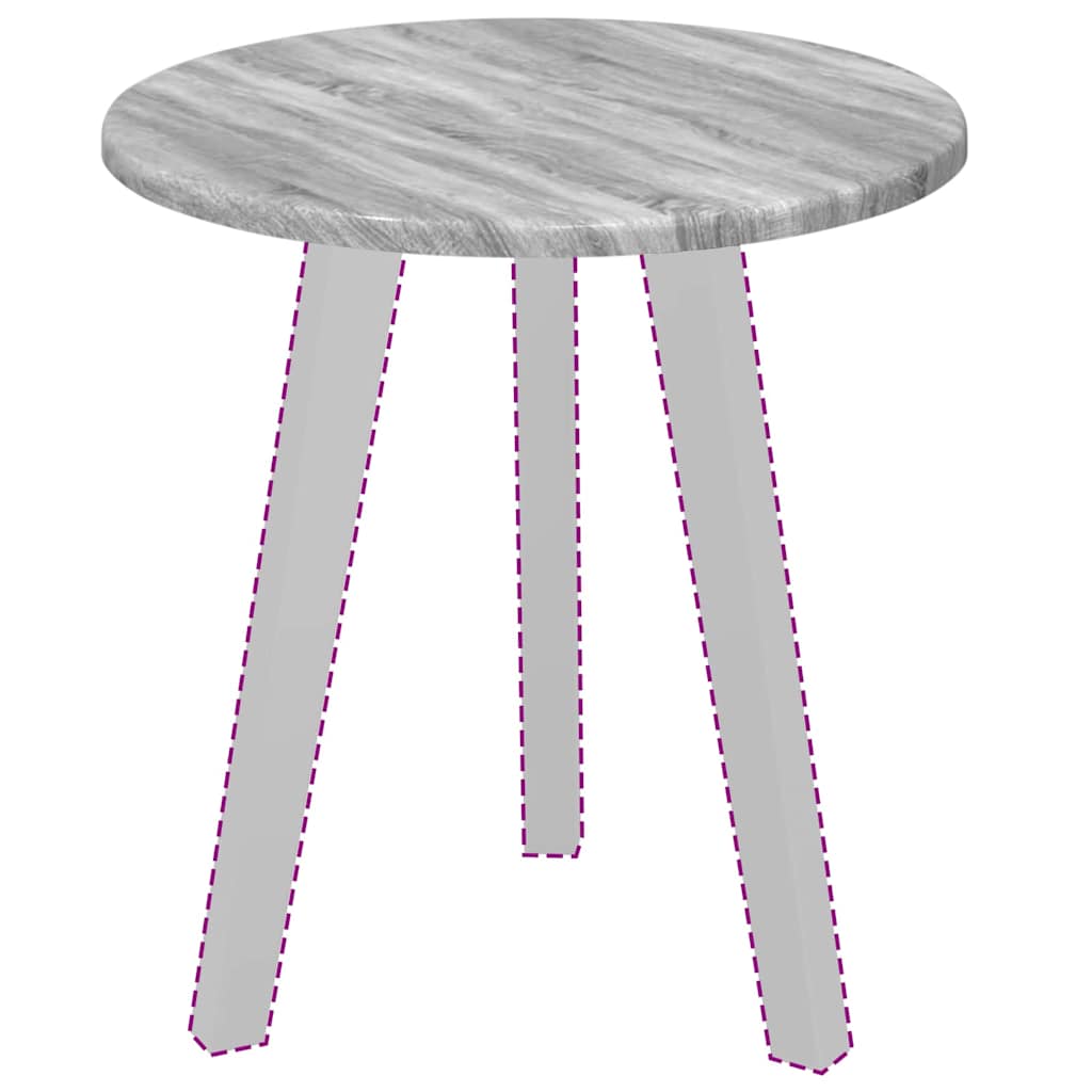vidaXL Tischplatte Grau Sonoma Ø 40 x 1,5 cm Holzwerkstoff
