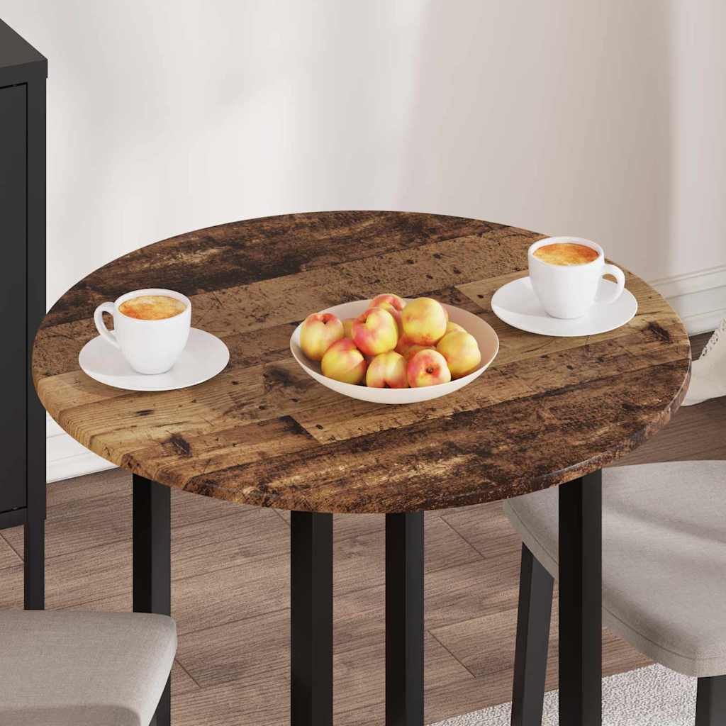 vidaXL Tischplatte Altholz Ø 70 x 1,5 cm Holzwerkstoff