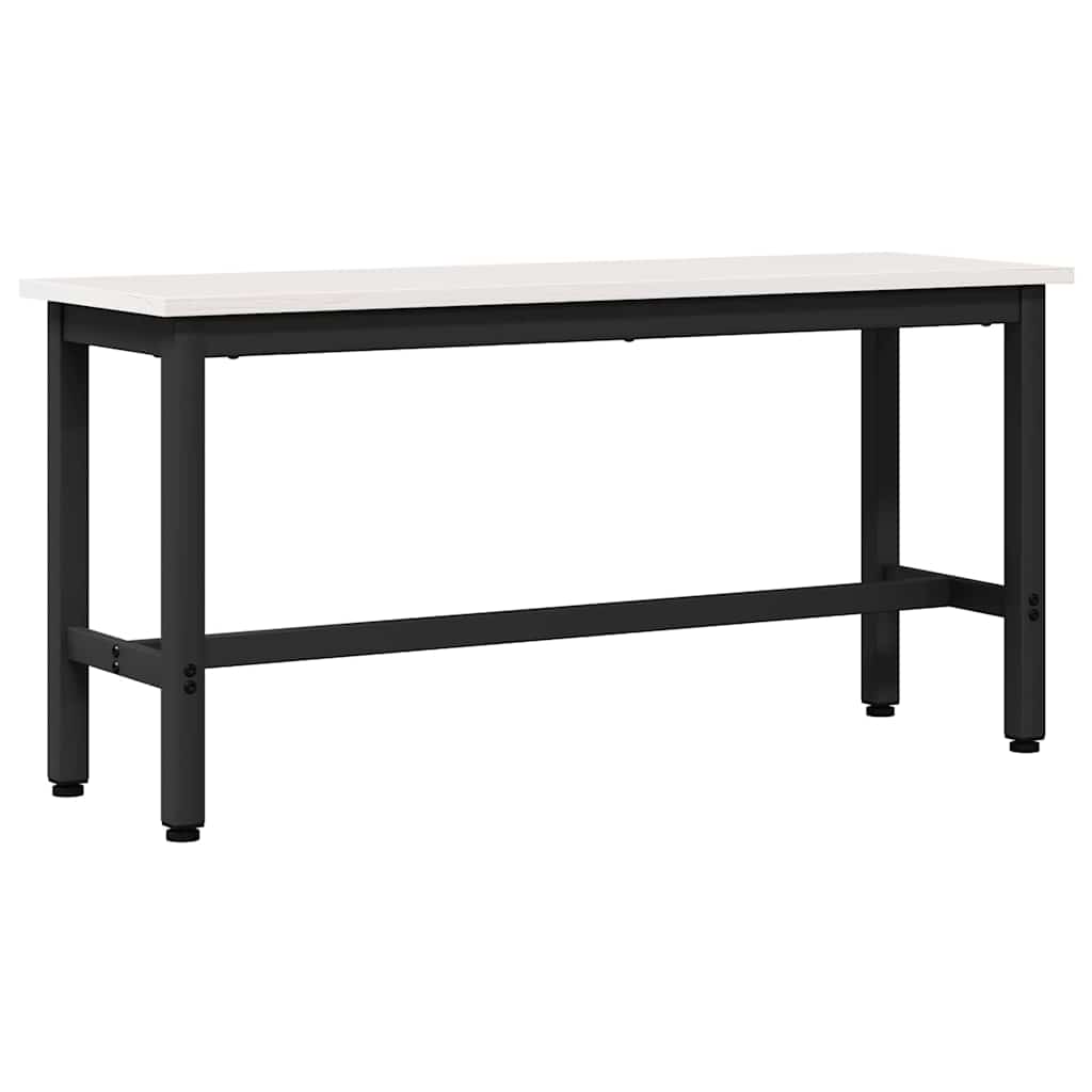 vidaXL Esstischbank 2 pcs Weiß 100 x 32,5 x 49 cm Massives Kiefernholz