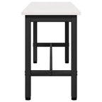 vidaXL Esstischbank 2 pcs Weiß 100 x 32,5 x 49 cm Massives Kiefernholz