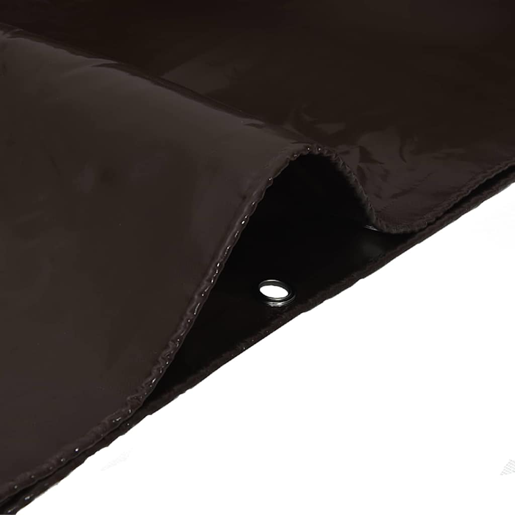 vidaXL Plane 650g / m² Braun 2 x 3 m Canvas mit PVC-Beschichtung