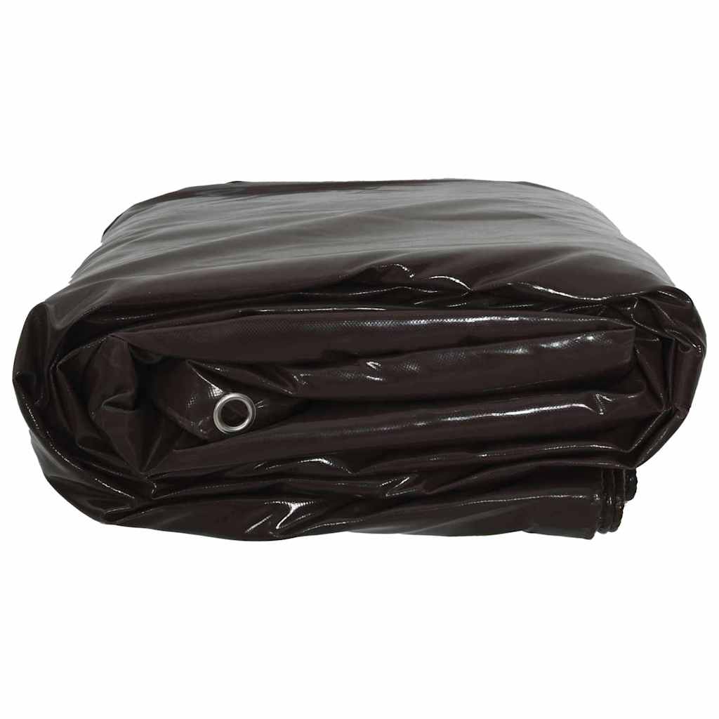 vidaXL Plane 650g / m² Braun 2 x 3 m Canvas mit PVC-Beschichtung
