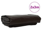 vidaXL Plane 650g / m² Braun 2 x 3 m Canvas mit PVC-Beschichtung