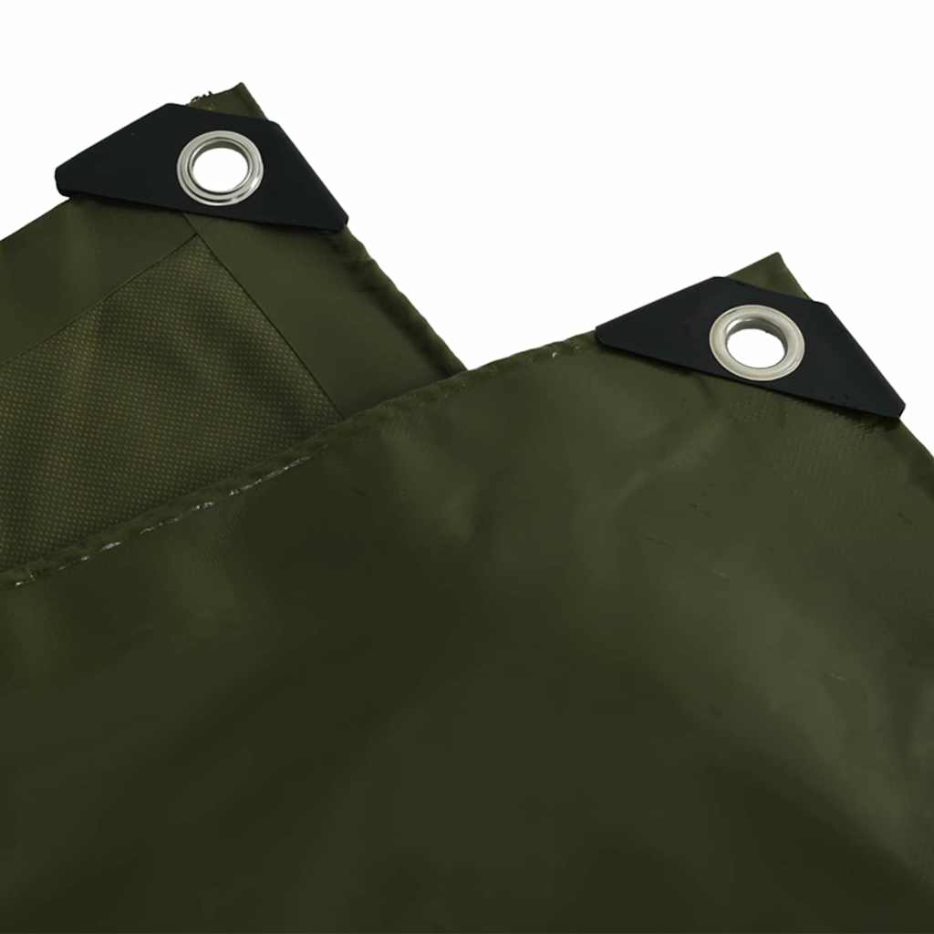 vidaXL Plane 650g / m² Olive Grün 2 x 3 m Canvas mit PVC-Beschichtung