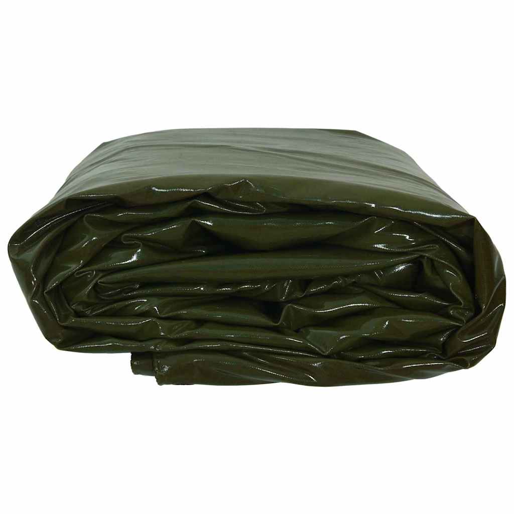 vidaXL Plane 650g / m² Olive Grün 2 x 3 m Canvas mit PVC-Beschichtung