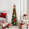 vidaXL Künstlicher Weihnachtsbaum mit 50 LEDs Grün 125 cm PVC