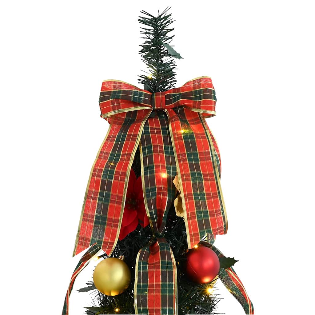 vidaXL Künstlicher Weihnachtsbaum mit 100 LEDs Grün 155 cm PVC