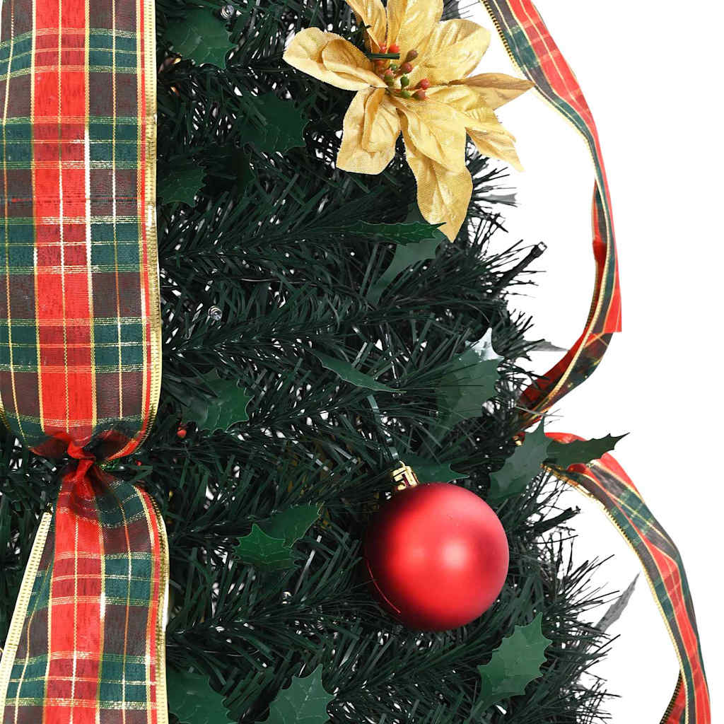 vidaXL Künstlicher Weihnachtsbaum mit 100 LEDs Grün 155 cm PVC