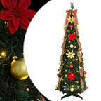 vidaXL Künstlicher Weihnachtsbaum mit 100 LEDs Grün 155 cm PVC
