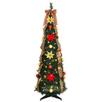 vidaXL Künstlicher Weihnachtsbaum mit 100 LEDs Grün 155 cm PVC