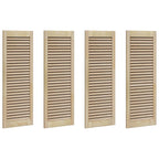 vidaXL Schranktür 4 pcs Natur 110 x 2,1 x 39,5 cm Massives Kiefernholz