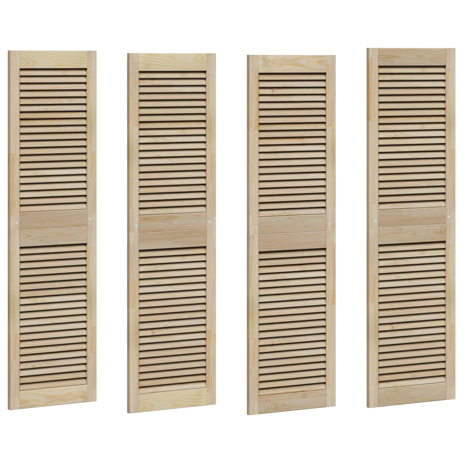 vidaXL Schranktür mit Tür 4 pcs Natur 140,5 x 2,1 x 39,5 cm