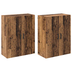 vidaXL Wandschrank 2 pcs Altholz 69,5 x 34 x 90 cm Holzwerkstoff