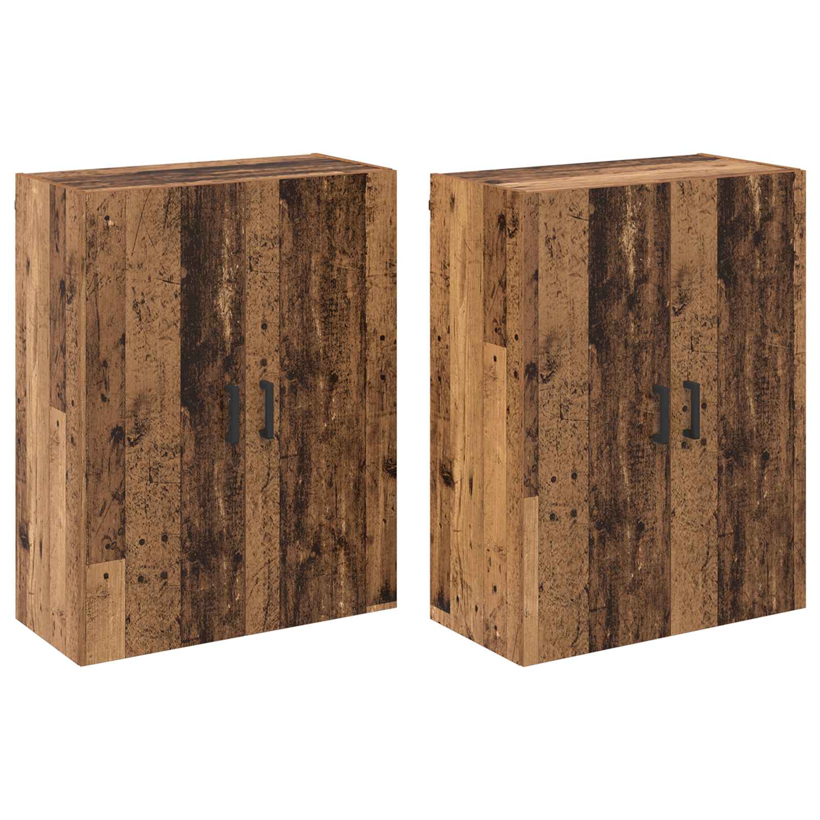 vidaXL Wandschrank 2 pcs Altholz 69,5 x 34 x 90 cm Holzwerkstoff