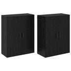 vidaXL Wandschrank 2 pcs Schwarz Eichen-Optik 69,5 x 34 x 90 cm