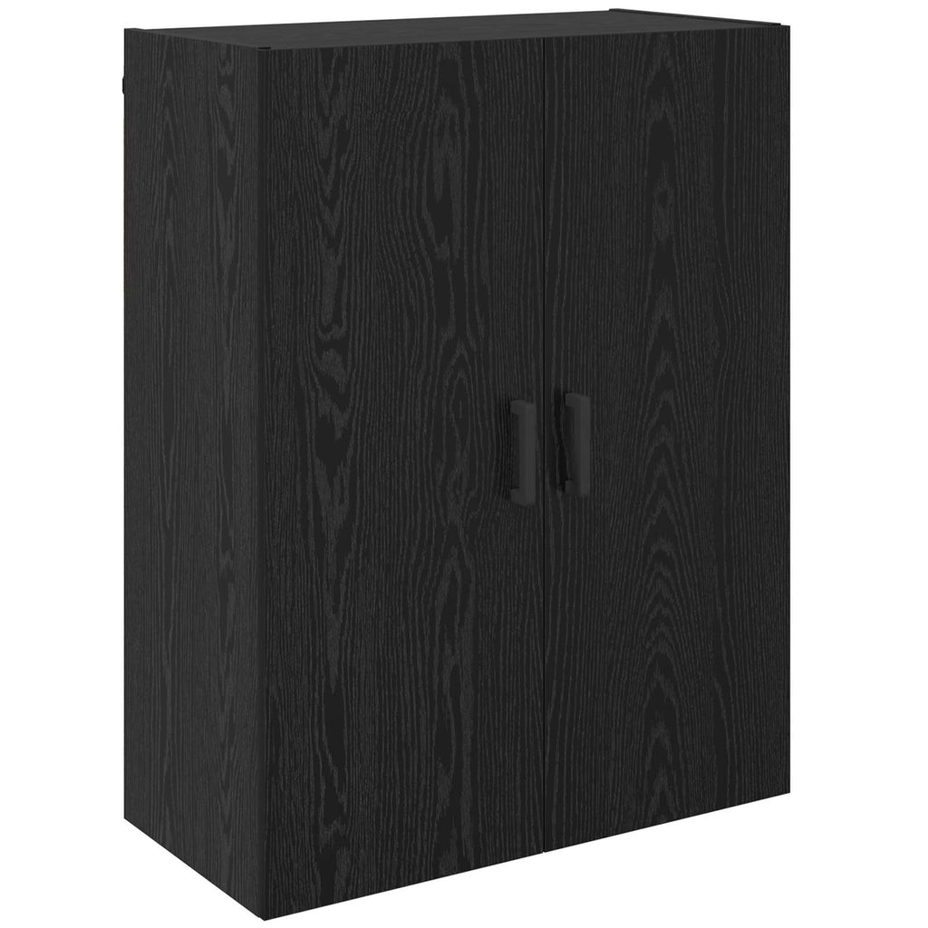 vidaXL Wandschrank 2 pcs Schwarz Eichen-Optik 69,5 x 34 x 90 cm