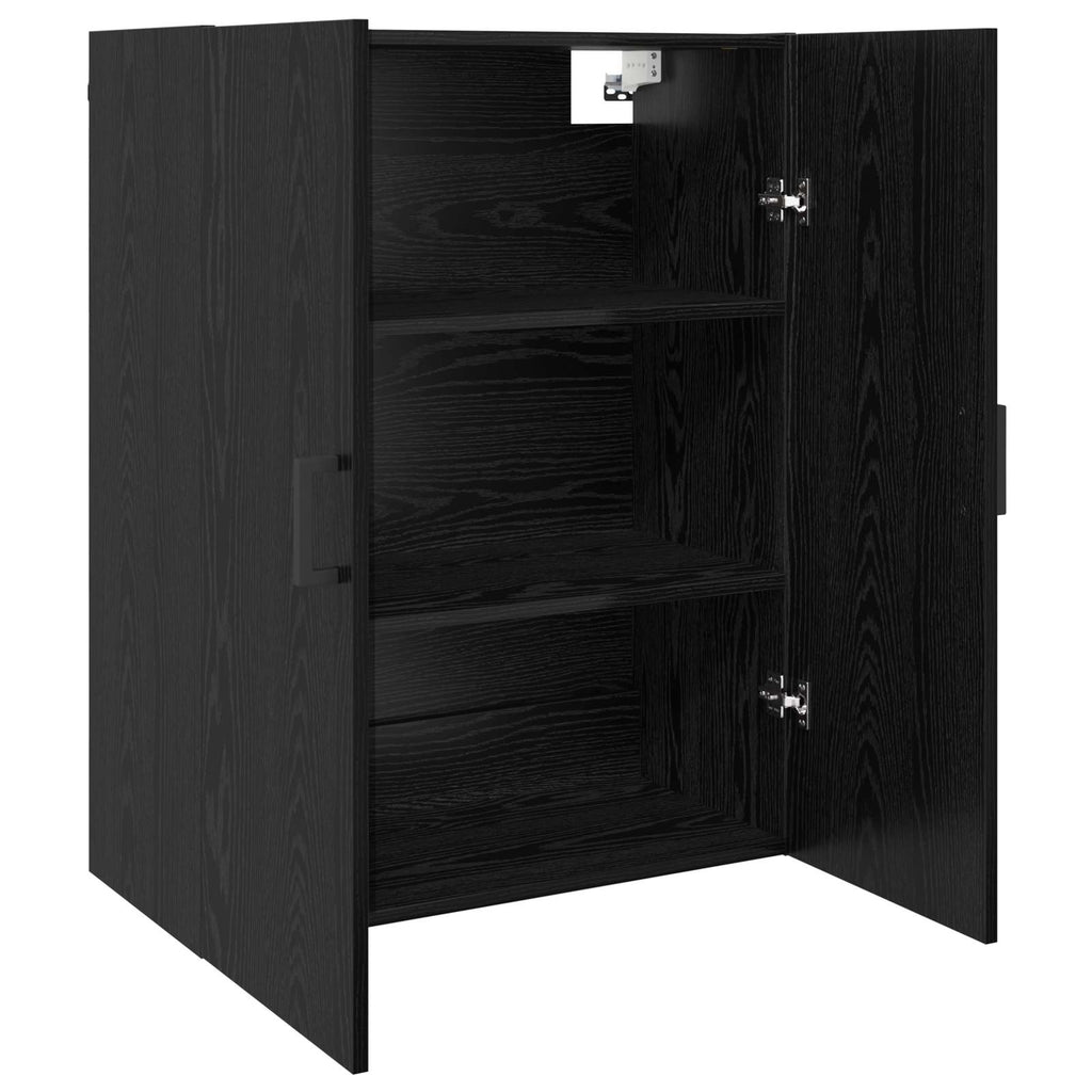 vidaXL Wandschrank 2 pcs Schwarz Eichen-Optik 69,5 x 34 x 90 cm