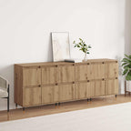vidaXL Aufbewahrungsschrank 3 pcs Artisan-Eiche 60 x 35 x 70 cm