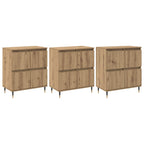 vidaXL Aufbewahrungsschrank 3 pcs Artisan-Eiche 60 x 35 x 70 cm