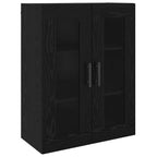 vidaXL Highboard 2 pcs Schwarz Eichen-Optik Holzwerkstoff